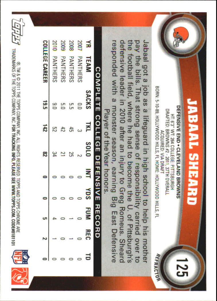 2011 Topps Chrome Football Part 2 Parallel Refractors Cards - Picture 87 of 177