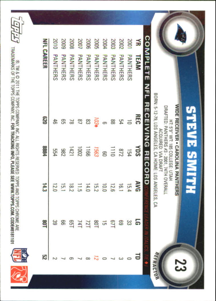 2011 Topps Chrome Football Part 2 Parallel Refractors Cards - Picture 5 of 177