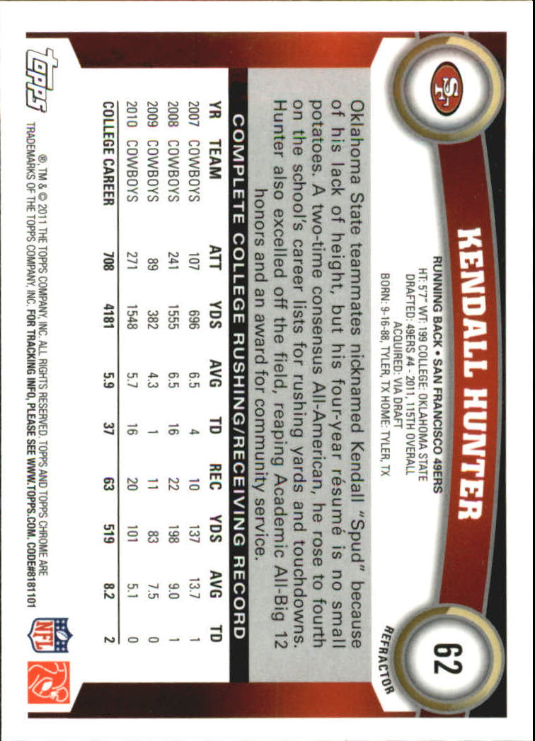 2011 Topps Chrome Football Part 2 Parallel Refractors Cards - Picture 11 of 177