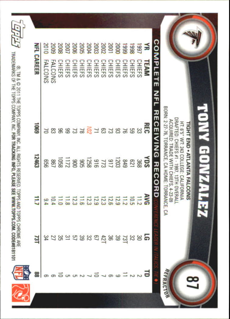2011 Topps Chrome Football Part 2 Parallel Refractors Cards - Picture 13 of 177