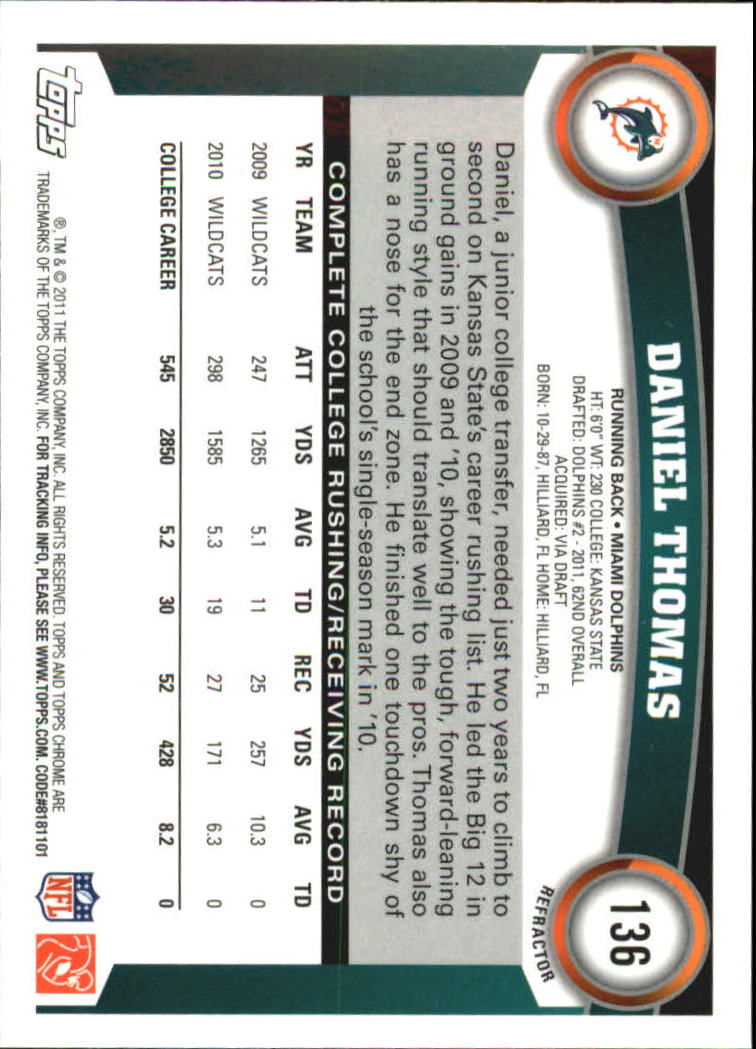 2011 Topps Chrome Football Part 2 Parallel Refractors Cards - Picture 21 of 177
