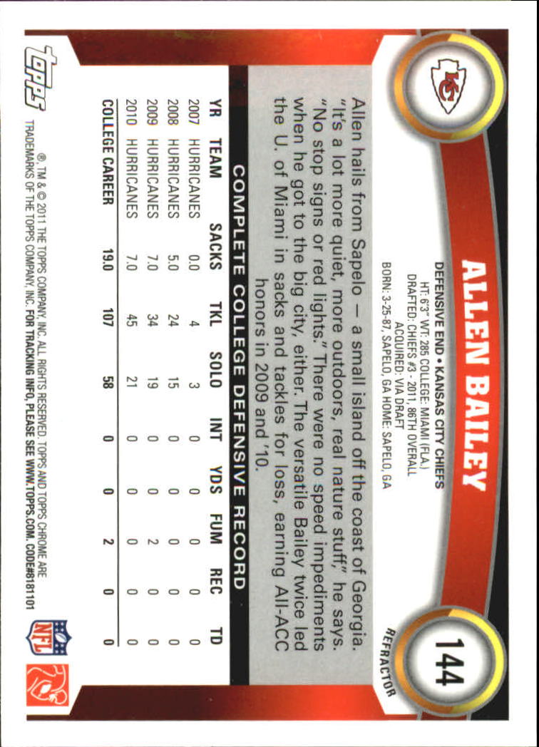2011 Topps Chrome Football Part 2 Parallel Refractors Cards - Picture 25 of 177
