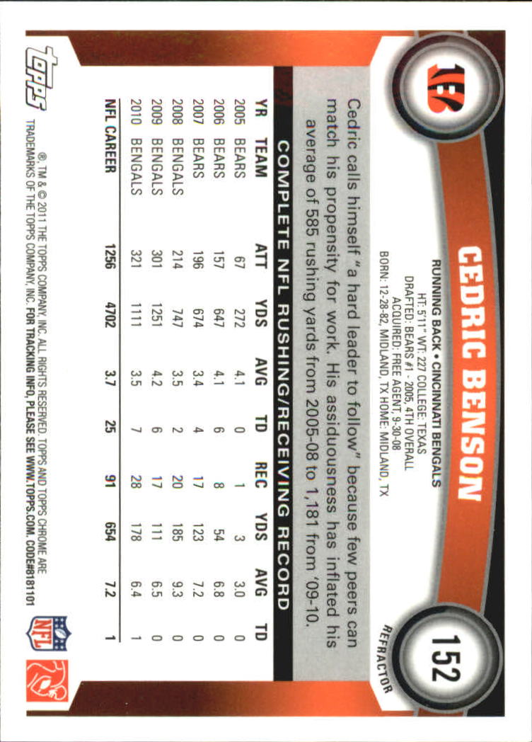 2011 Topps Chrome Football Part 2 Parallel Refractors Cards - Picture 27 of 177