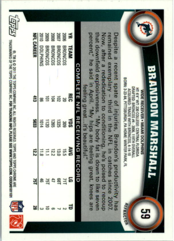 2011 Topps Chrome Football Part 2 Parallel Refractors Cards - Picture 117 of 177