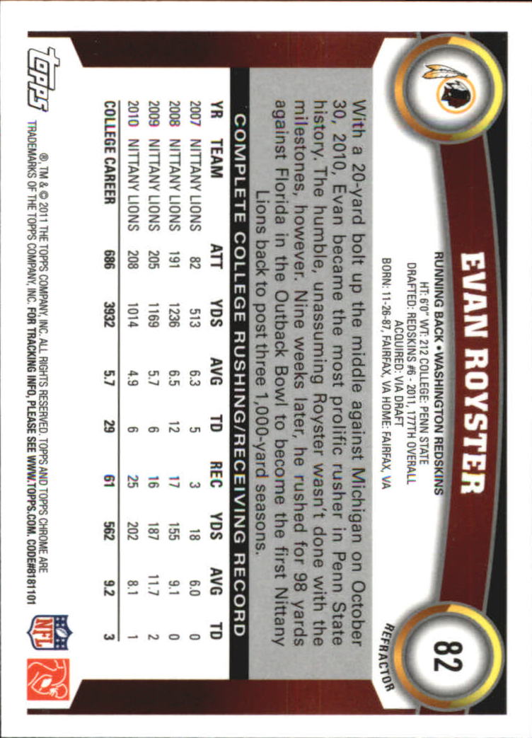 2011 Topps Chrome Football Part 2 Parallel Refractors Cards - Picture 125 of 177