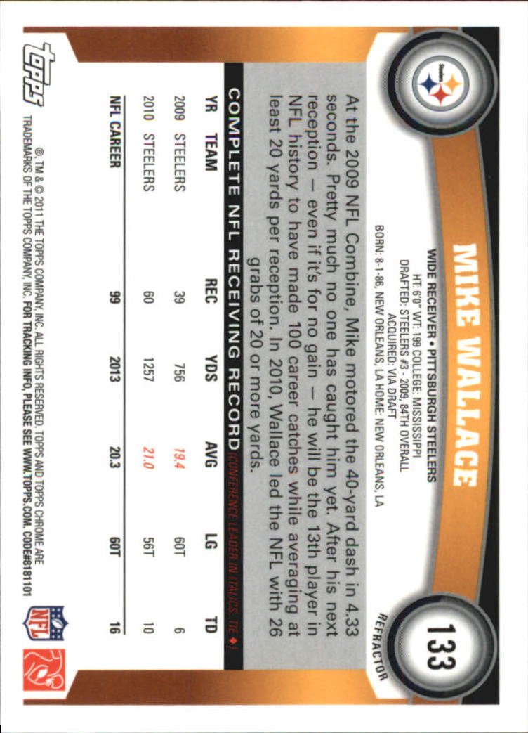 2011 Topps Chrome Football Part 2 Parallel Refractors Cards - Picture 145 of 177