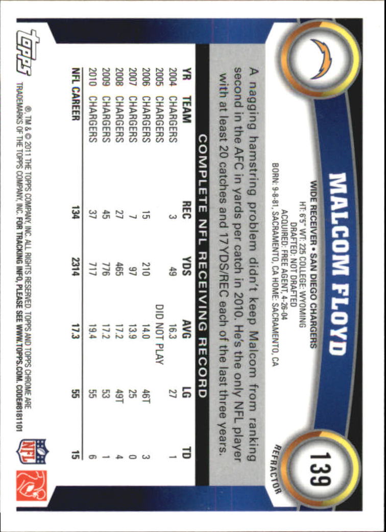 2011 Topps Chrome Football Part 2 Parallel Refractors Cards - Picture 149 of 177