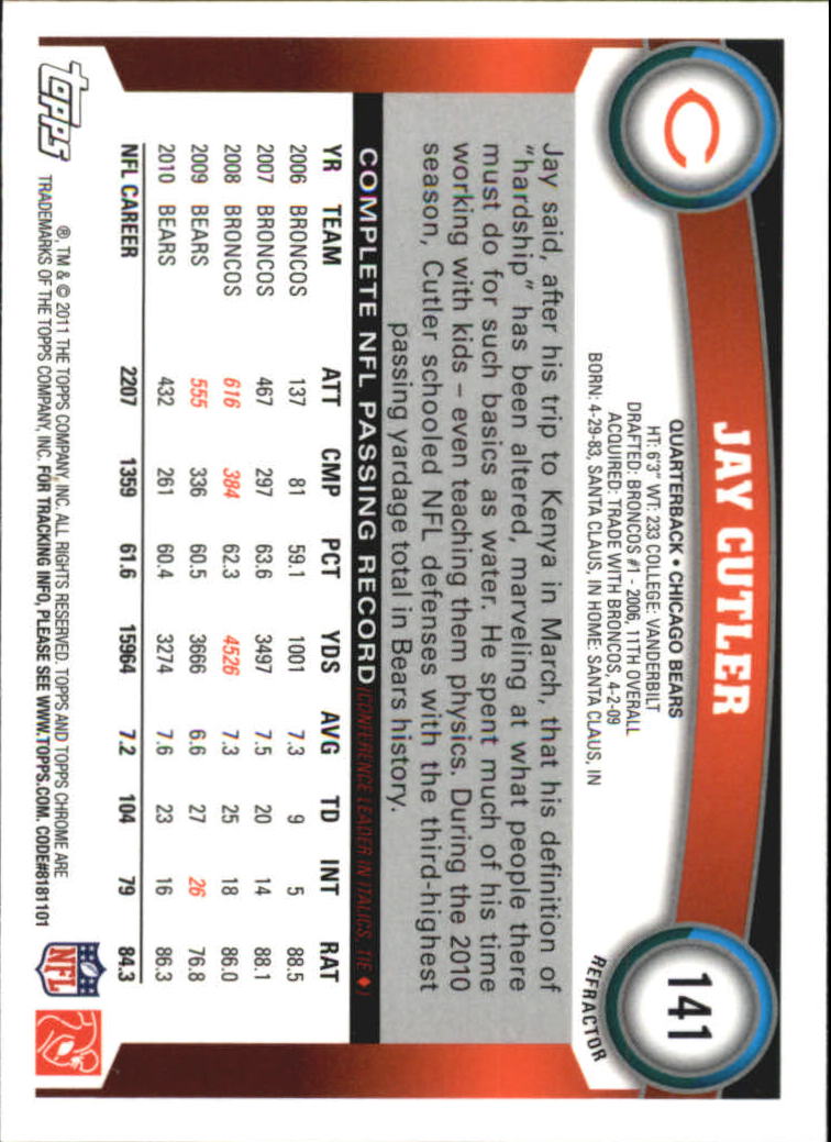 2011 Topps Chrome Football Part 2 Parallel Refractors Cards - Picture 151 of 177