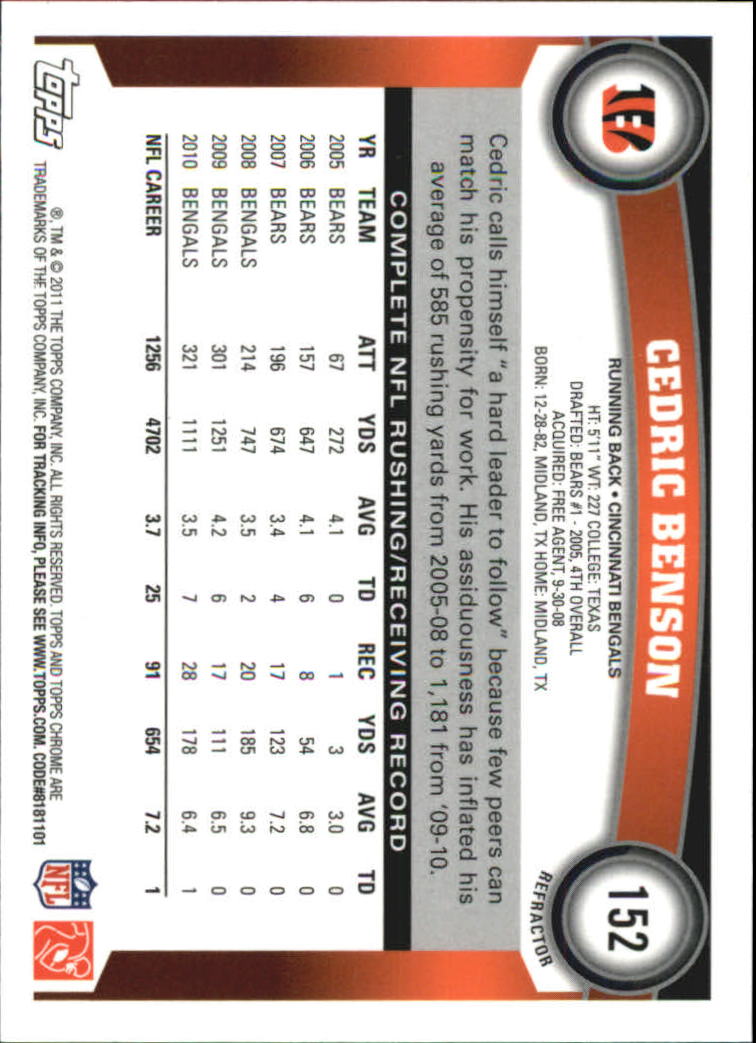 2011 Topps Chrome Football Part 2 Parallel Refractors Cards - Picture 155 of 177