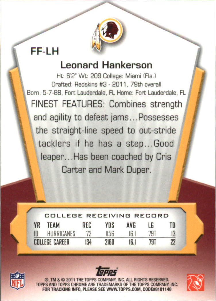 2011 Topps Chrome Football Part 3 Insert Cards - Picture 11 of 29