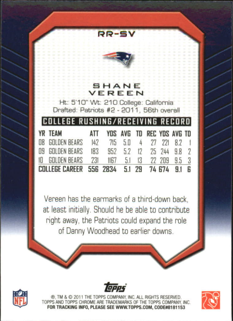 2011 Topps Chrome Football Part 3 Insert Cards - Picture 23 of 29