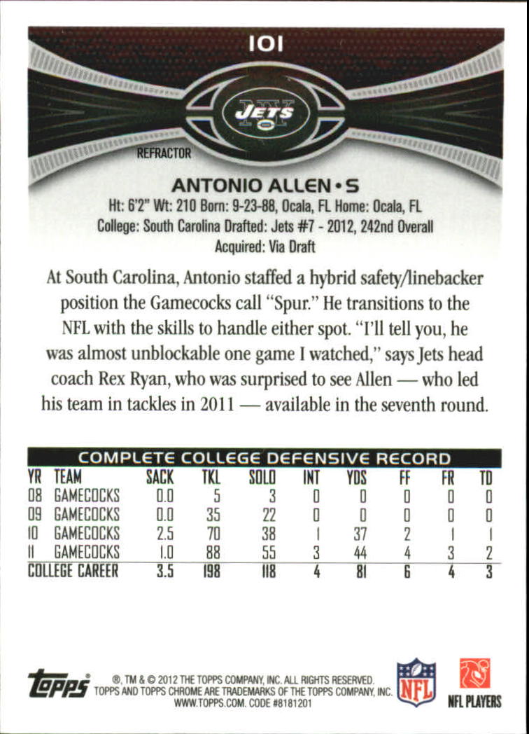 2012 Topps Chrome Football Part 2 Regular Refractors Parallel Cards - Picture 74 of 168