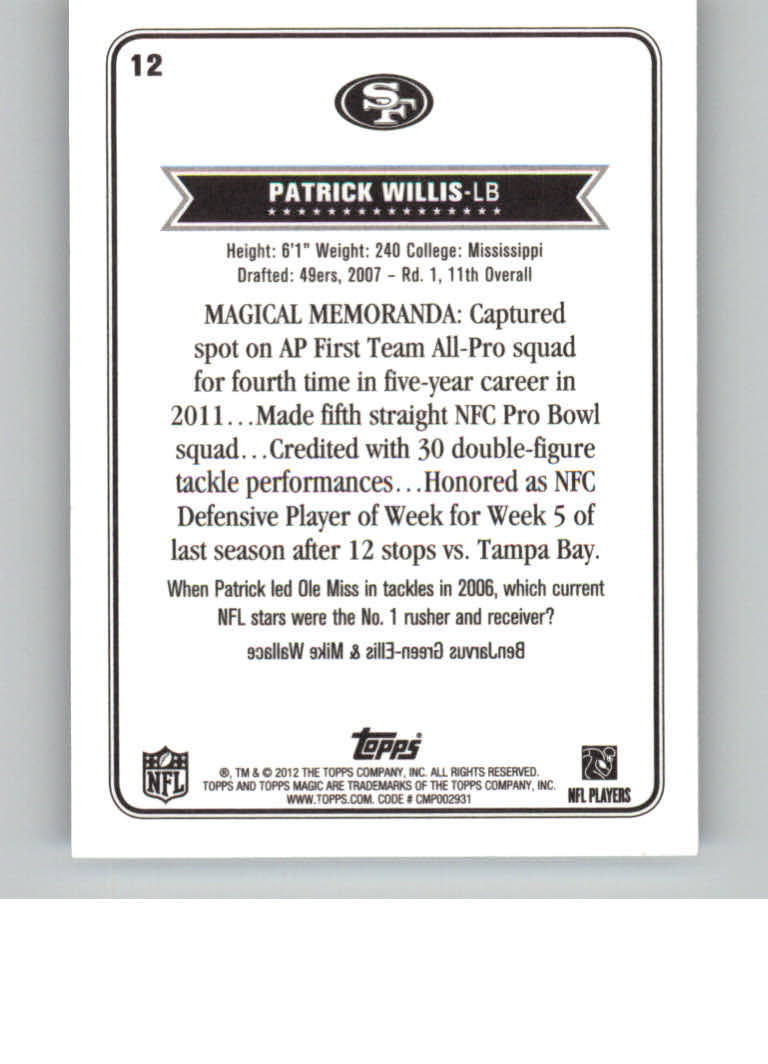 : 2012 Topps Magic Football 117 Michael Vick NM/M (Near