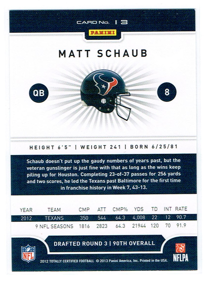 A8185- 2012 Totally Certified Football Cards 1-100 - You Pick - 15+ FREE SHIP - Picture 19 of 157