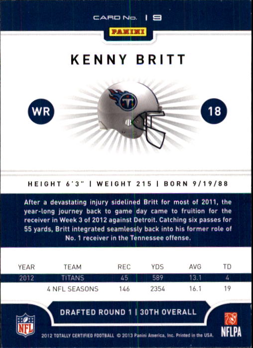 A8185- 2012 Totally Certified Football Cards 1-100 - You Pick - 15+ FREE SHIP - Picture 31 of 157