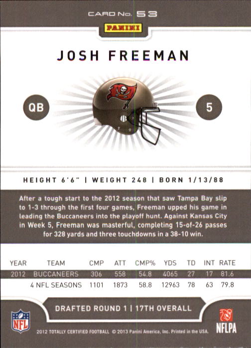 A8185- 2012 Totally Certified Football Cards 1-100 - You Pick - 15+ FREE SHIP - Picture 89 of 157