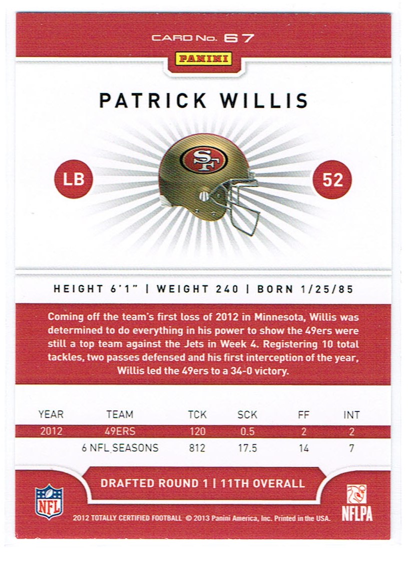 A8185- 2012 Totally Certified Football Cards 1-100 - You Pick - 15+ FREE SHIP - Picture 113 of 157