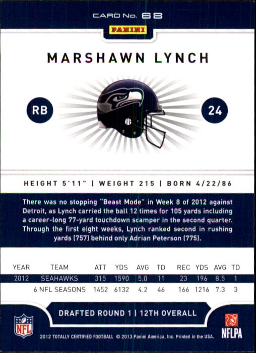 A8185- 2012 Totally Certified Football Cards 1-100 - You Pick - 15+ FREE SHIP - Picture 115 of 157