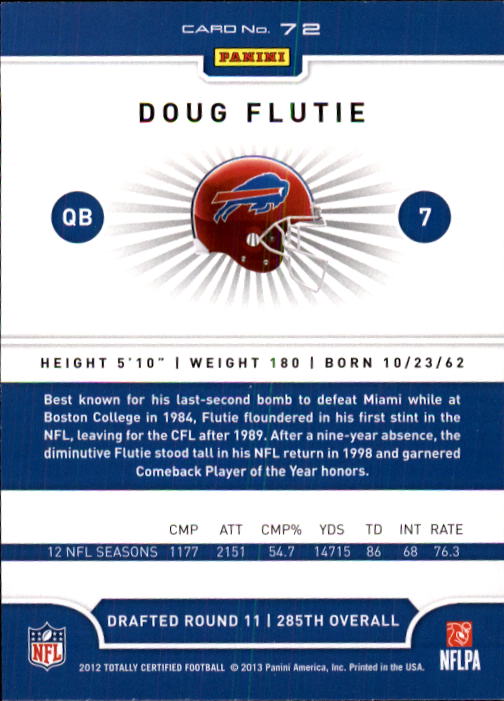 A8185- 2012 Totally Certified Football Cards 1-100 - You Pick - 15+ FREE SHIP - Picture 123 of 157