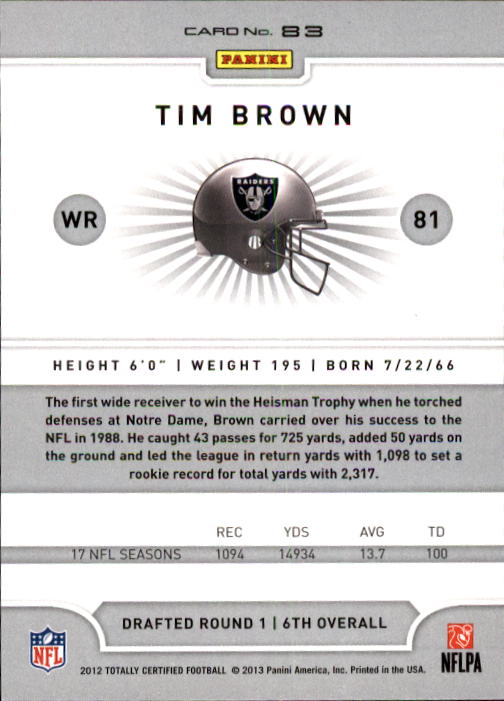 A8185- 2012 Totally Certified Football Cards 1-100 - You Pick - 15+ FREE SHIP - Picture 137 of 157