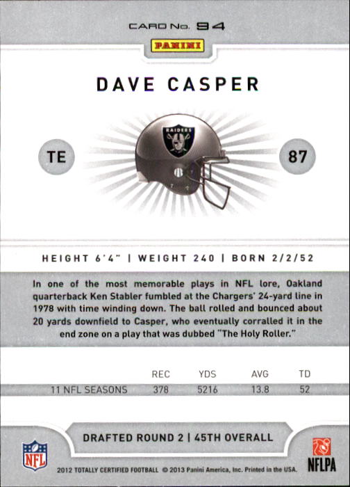 A8185- 2012 Totally Certified Football Cards 1-100 - You Pick - 15+ FREE SHIP - Picture 151 of 157