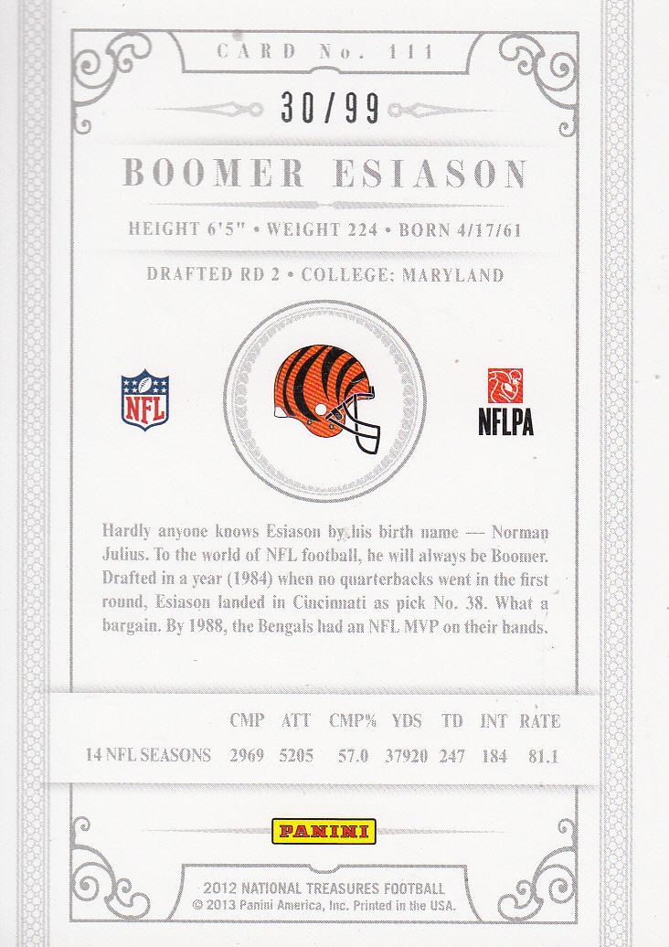 Panini National Treasures 2012 fútbol americano tú eliges - Imagen 47 de 82