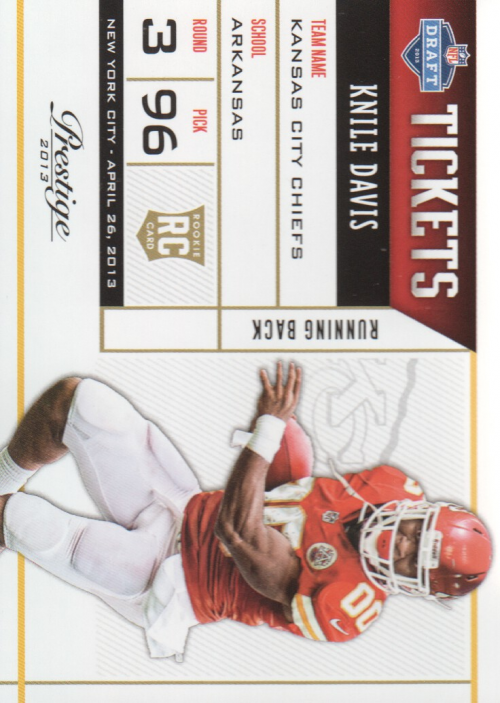 2013 Panini Prestige NFL Draft Tickets Knile Davis Kansas City