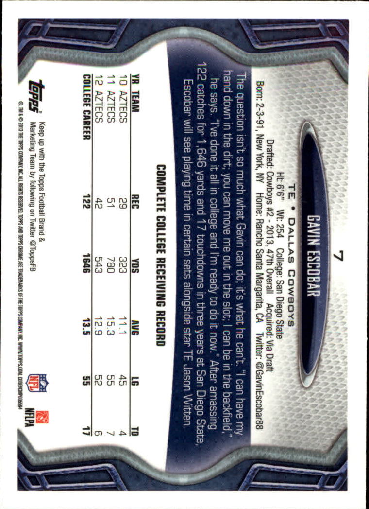 2013 Topps Chrome Football Part 1 Main Set Cards #1 to #220 - Picture 13 of 429