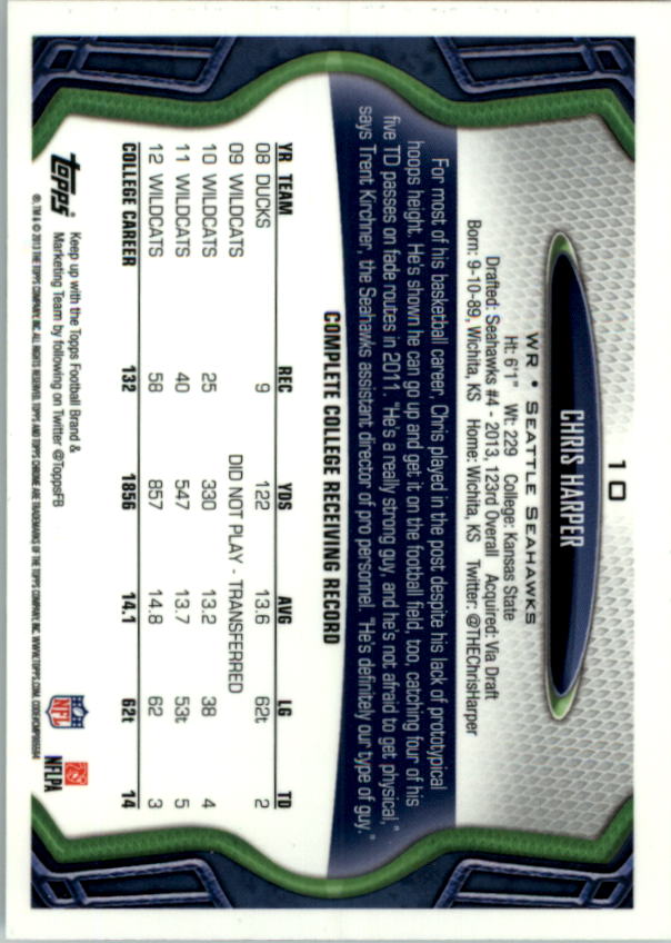 2013 Topps Chrome Football Part 1 Main Set Cards #1 to #220 - Picture 19 of 429