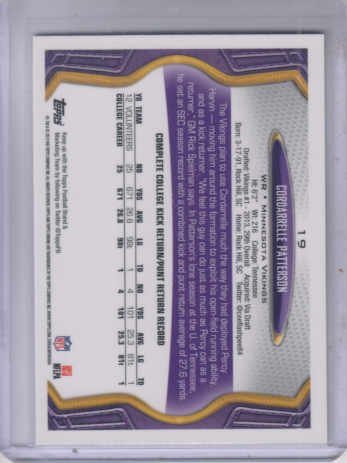 2013 Topps Chrome Football Part 1 Main Set Cards #1 to #220 - Picture 37 of 429