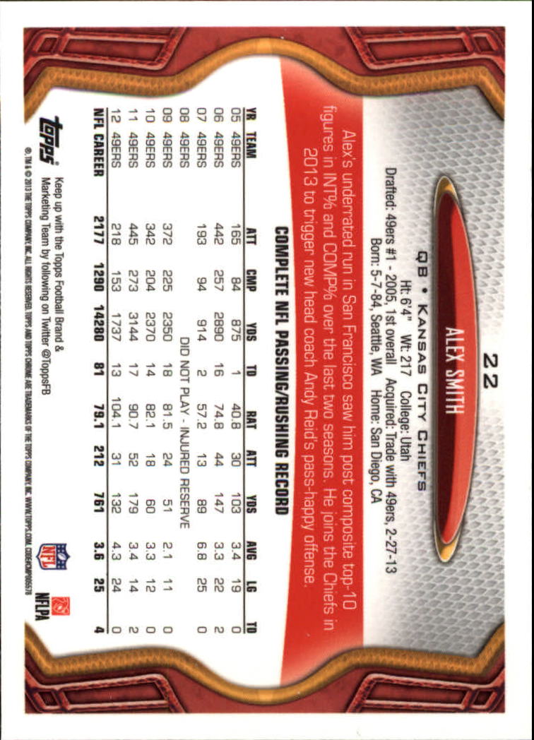 2013 Topps Chrome Football Part 1 Main Set Cards #1 to #220 - Picture 43 of 429