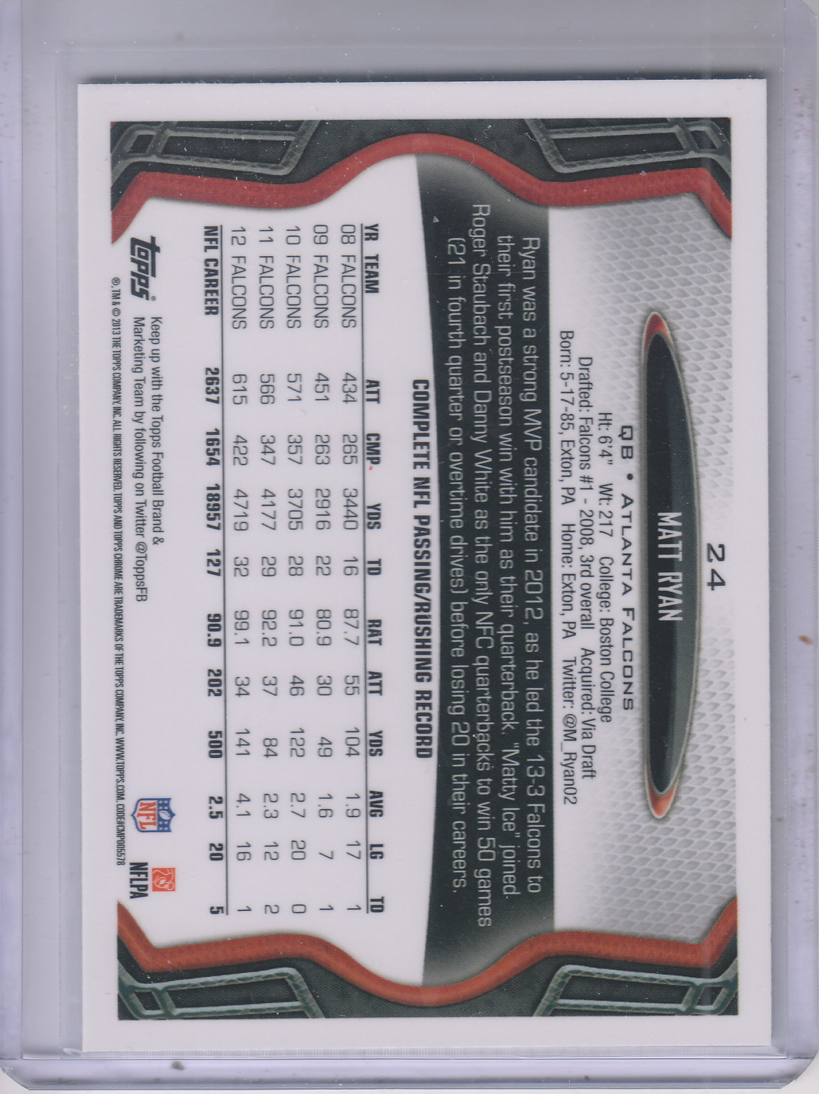 2013 Topps Chrome Football Part 1 Main Set Cards #1 to #220 - Picture 47 of 429
