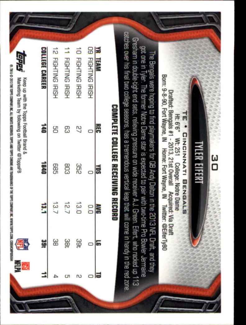 2013 Topps Chrome Football Part 1 Main Set Cards #1 to #220 - Picture 57 of 429