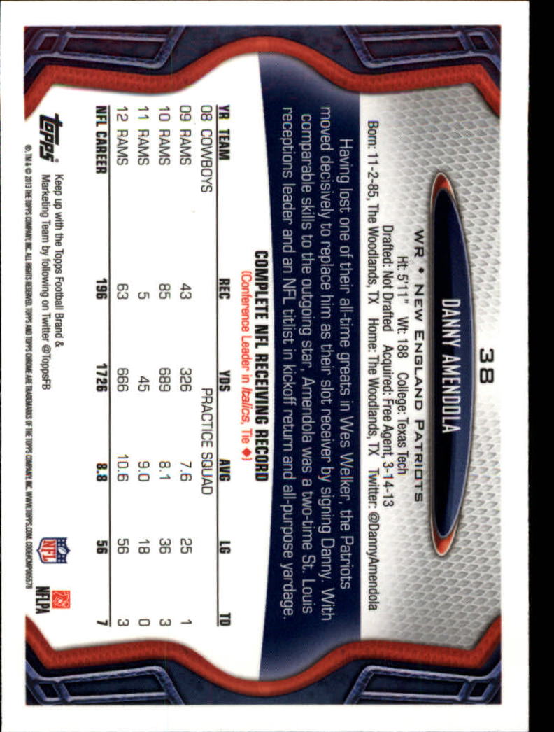 2013 Topps Chrome Football Part 1 Main Set Cards #1 to #220 - Picture 73 of 429