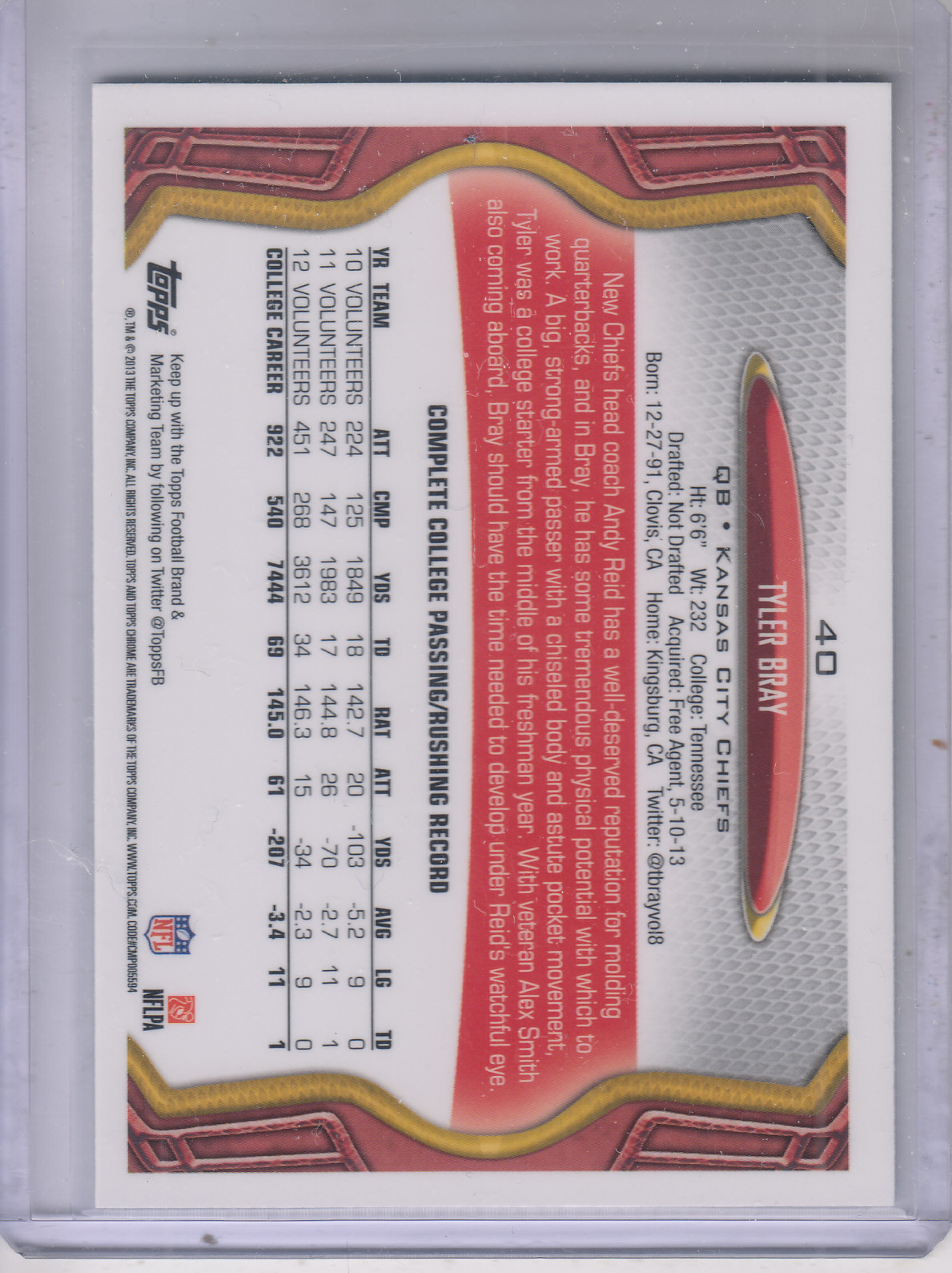 2013 Topps Chrome Football Part 1 Main Set Cards #1 to #220 - Picture 77 of 429