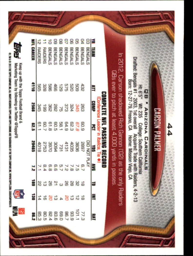 2013 Topps Chrome Football Part 1 Main Set Cards #1 to #220 - Picture 85 of 429