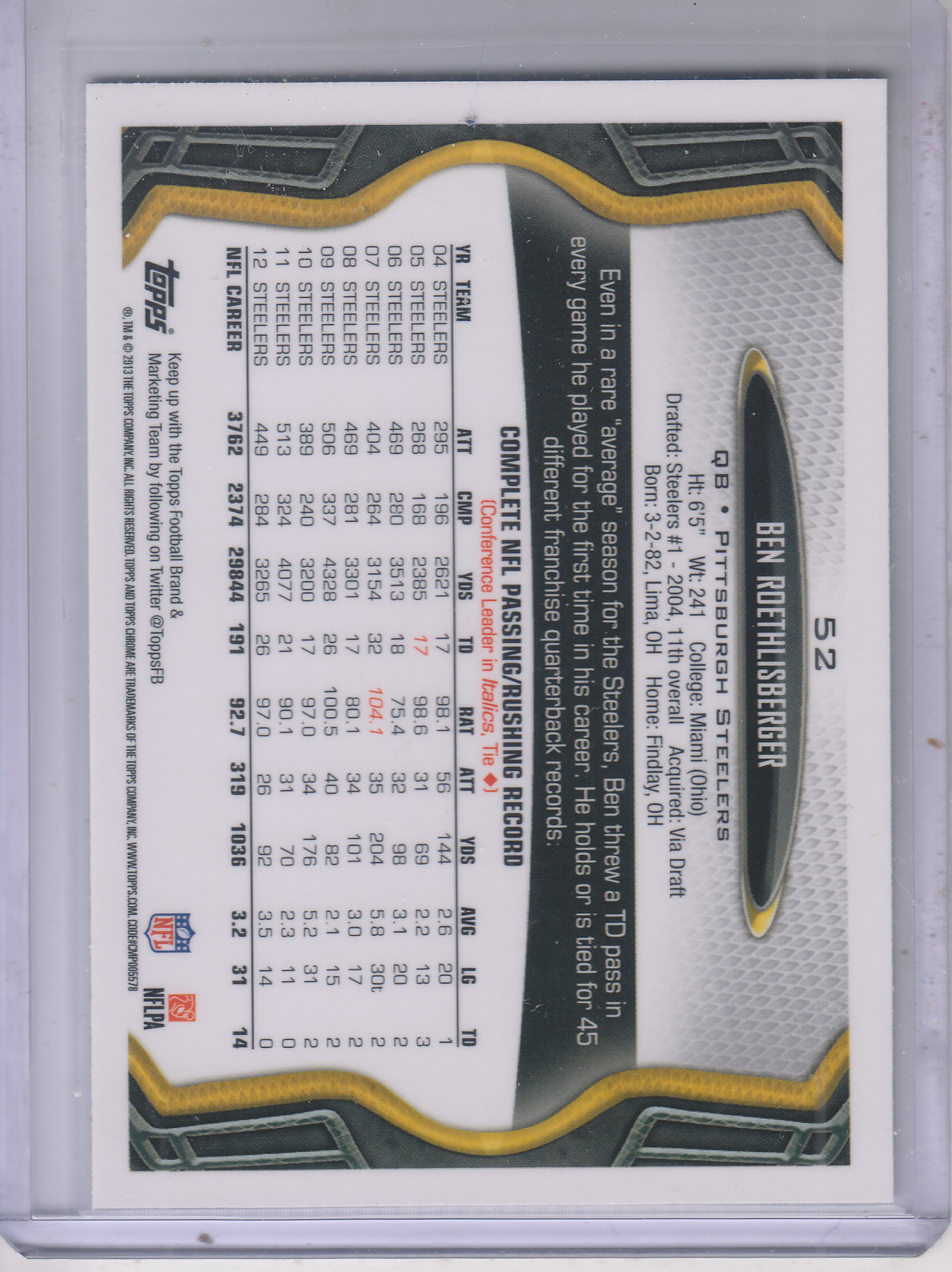 2013 Topps Chrome Football Part 1 Main Set Cards #1 to #220 - Picture 101 of 429