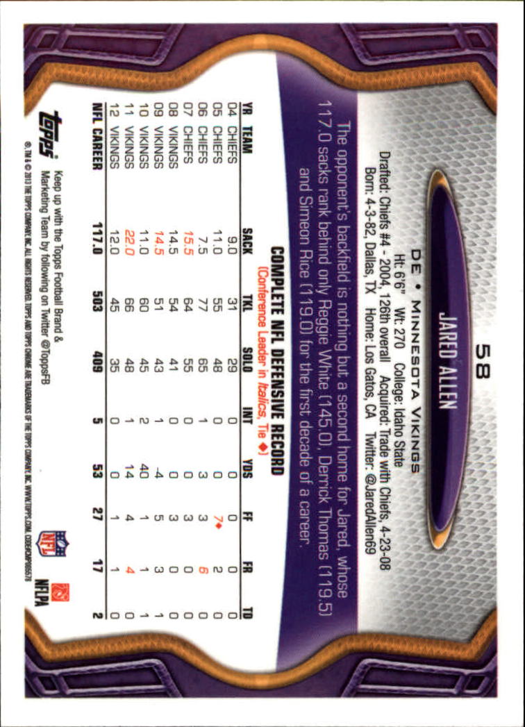 2013 Topps Chrome Football Part 1 Main Set Cards #1 to #220 - Picture 113 of 429