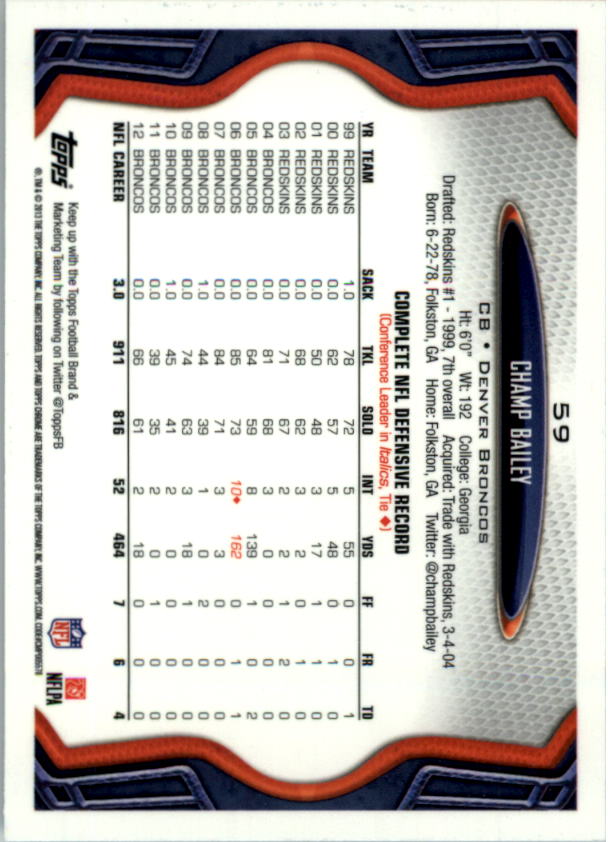 2013 Topps Chrome Football Part 1 Main Set Cards #1 to #220 - Picture 115 of 429