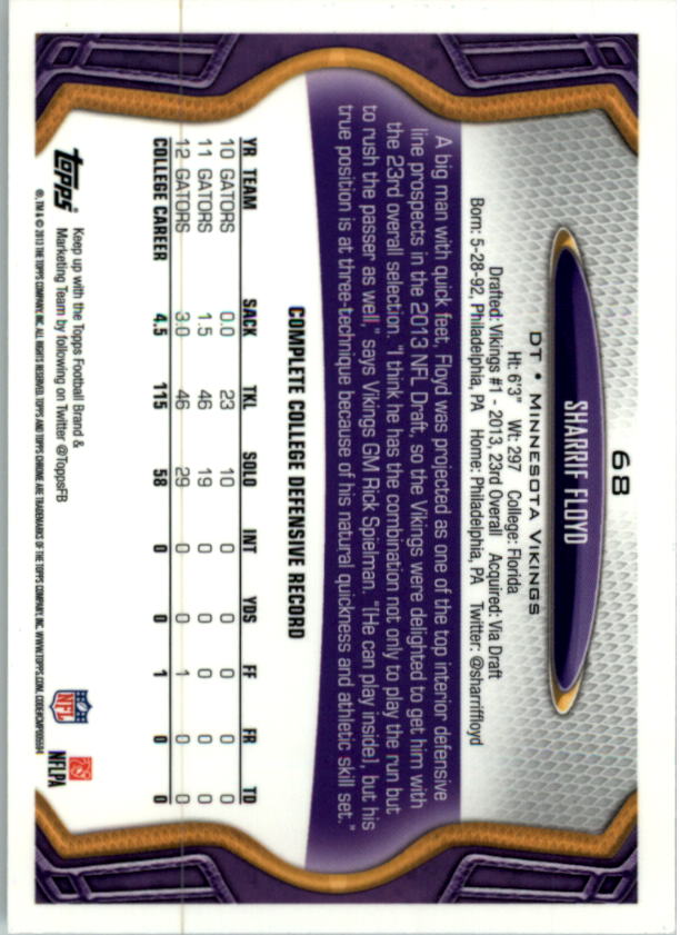 2013 Topps Chrome Football Part 1 Main Set Cards #1 to #220 - Picture 133 of 429