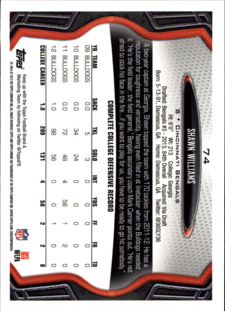 2013 Topps Chrome Football Part 1 Main Set Cards #1 to #220 - Picture 145 of 429