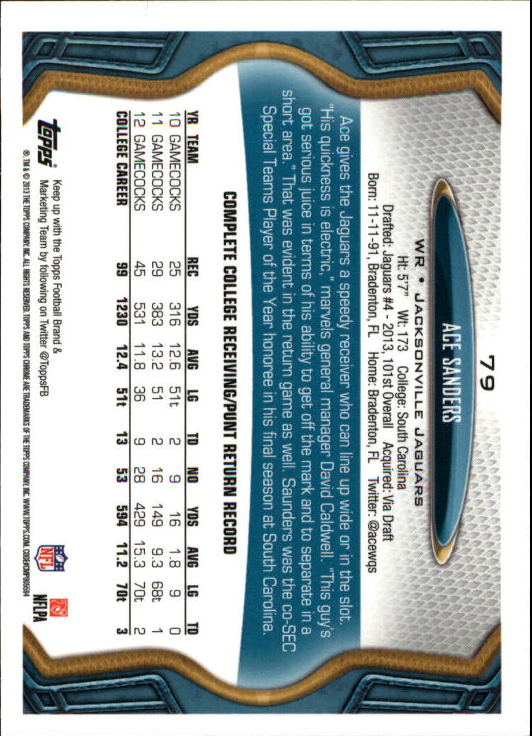 2013 Topps Chrome Football Part 1 Main Set Cards #1 to #220 - Picture 153 of 429