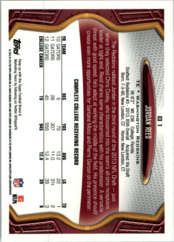 2013 Topps Chrome Football Part 1 Main Set Cards #1 to #220 - Picture 157 of 429