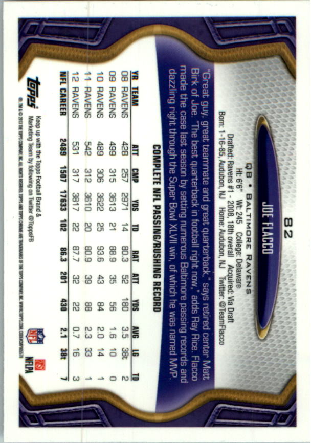 2013 Topps Chrome Football Part 1 Main Set Cards #1 to #220 - Picture 159 of 429
