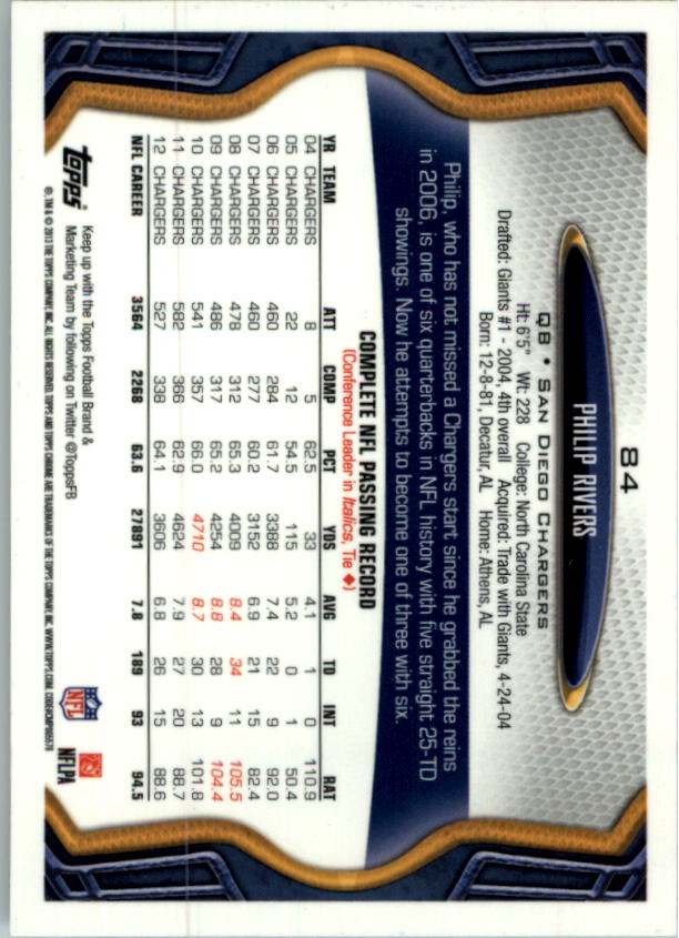 2013 Topps Chrome Football Part 1 Main Set Cards #1 to #220 - Picture 163 of 429