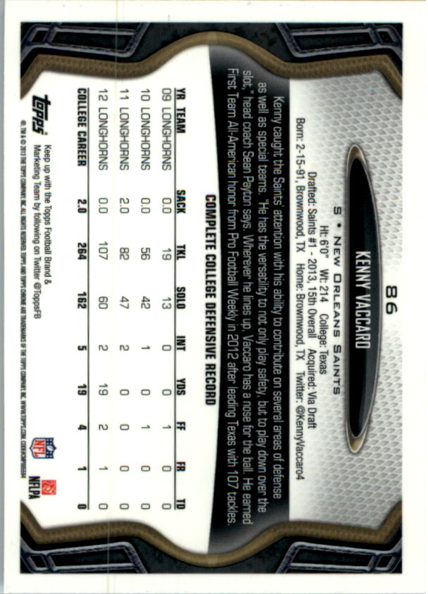 2013 Topps Chrome Football Part 1 Main Set Cards #1 to #220 - Picture 167 of 429