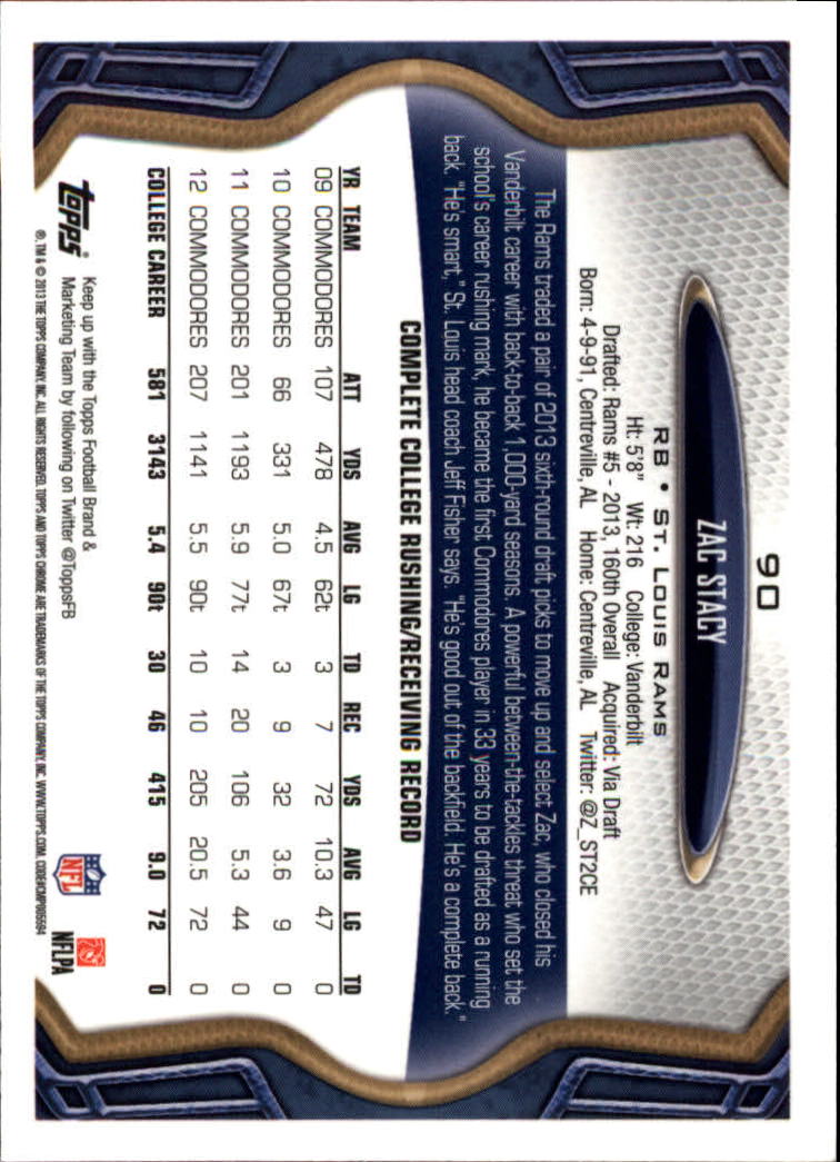 2013 Topps Chrome Football Part 1 Main Set Cards #1 to #220 - Picture 175 of 429