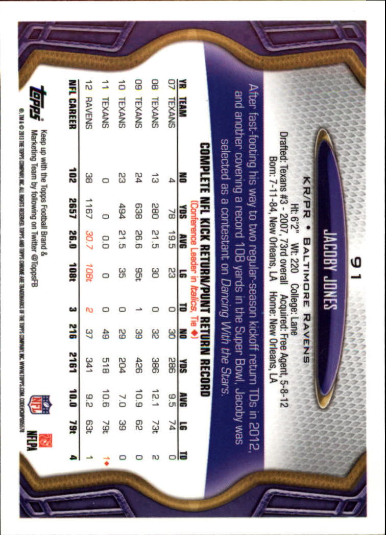 2013 Topps Chrome Football Part 1 Main Set Cards #1 to #220 - Picture 177 of 429