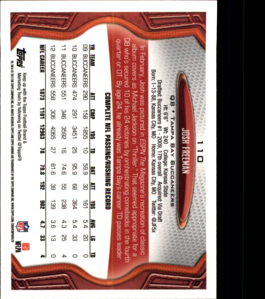 2013 Topps Chrome Football Part 1 Main Set Cards #1 to #220 - Picture 215 of 429