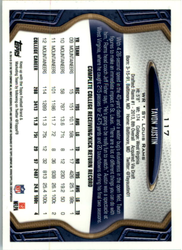 2013 Topps Chrome Football Part 1 Main Set Cards #1 to #220 - Picture 229 of 429